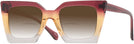 Square Burgundy/brown/clear Gradient Goo Goo Eyes 940 w/ Gradient Bifocal Reading Sunglasses View #1