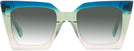 Square Blue/green/peach Gradient Goo Goo Eyes 940 w/ Gradient Progressive No-Line Reading Sunglasses View #2