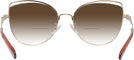 Cat Eye,Oversized Shiny Light Gold/nutmeg Coach 7162 w/ Gradient Bifocal Reading Sunglasses View #4