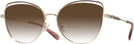 Cat Eye,Oversized Shiny Light Gold/nutmeg Coach 7162 w/ Gradient Bifocal Reading Sunglasses View #1