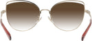 Cat Eye,Oversized Shiny Light Gold/nutmeg Coach 7162 w/ Gradient Progressive No-Line Reading Sunglasses View #4