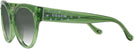 Round Transparent Key Lime Coach 8393U w/ Gradient Bifocal Reading Sunglasses View #3