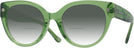 Round Transparent Key Lime Coach 8393U w/ Gradient Bifocal Reading Sunglasses View #1