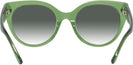 Round Transparent Key Lime Coach 8393U w/ Gradient Progressive No-Line Reading Sunglasses View #4