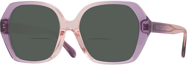 Square Amethyst/pink Gradient Coach 8404U Bifocal Reading Sunglasses View #1