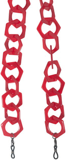  Transparent Red Jangles Large Hex Chain View #2