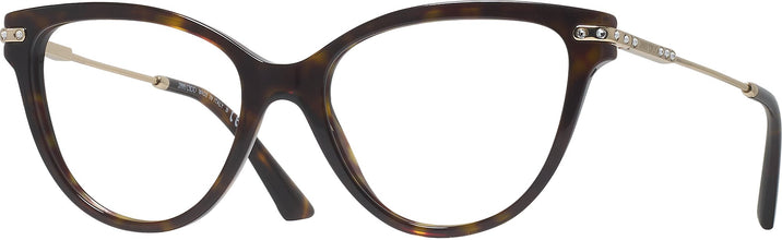 Cat Eye Havana Jimmy Choo 3001B Single Vision Full Frame View #1