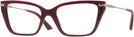 Cat Eye Red Jimmy Choo 3002B Single Vision Full Frame View #1