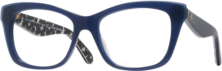 Square Blue/black Pattern Kate Spade Jenae Single Vision Full Frame View #1