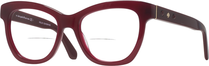 Cat Eye,Oversized Burgundy Kate Spade Krissy Bifocal View #1