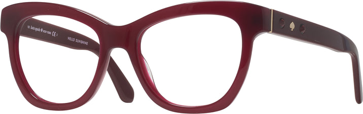 Cat Eye,Oversized Burgundy Kate Spade Krissy Single Vision Full Frame View #1