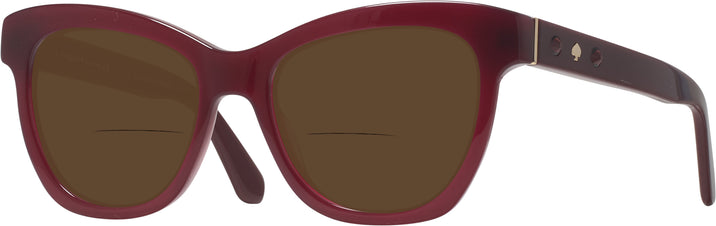 Cat Eye,Oversized Burgundy Kate Spade Krissy Bifocal Reading Sunglasses View #1