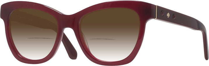 Cat Eye,Oversized Burgundy Kate Spade Krissy w/ Gradient Bifocal Reading Sunglasses View #1