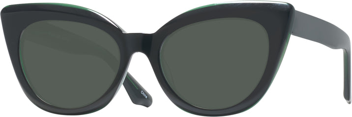 Cat Eye,Oversized Dark Green Millicent Bryce 188 Progressive No-Line Reading Sunglasses View #1