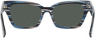 Rectangle Blue/grey Striped Millicent Bryce 189 Progressive No-Line Reading Sunglasses View #4