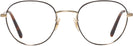 Round Brushed Gold/tortoise Oliver Peoples 1281 Single Vision Full Frame View #2