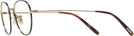 Round Brushed Gold/tortoise Oliver Peoples 1281 Single Vision Full Frame View #3