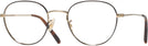 Round Brushed Gold/tortoise Oliver Peoples 1281 Single Vision Full Frame View #1