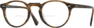 Round Sepia Smoke Oliver Peoples 5186 Bifocal View #1