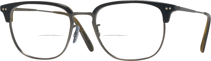 Square Semi-matte Black-olive Tortoise-antique Pewter Oliver Peoples 5359 Bifocal View #1