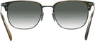 Square Semi-matte Black-olive Tortoise-antique Pewter Oliver Peoples 5359 w/Gradient Bifocal Reading Sunglasses View #4