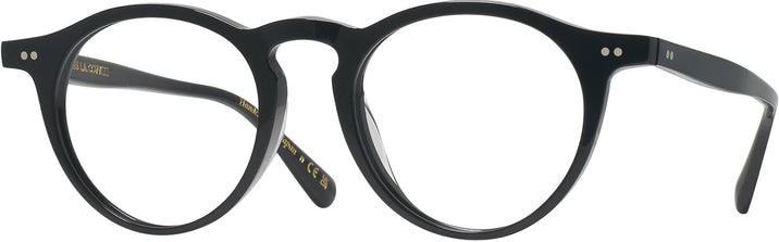 Round Black Oliver Peoples 5504U Single Vision Full Frame View #1