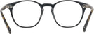 Square Semi Matte Black Oliver Peoples 5533U Progressive No-Lines View #4