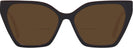 Cat Eye Brown With Tortoise Temple Bunny Bifocal Reading Sunglasses View #2