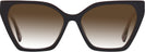 Cat Eye Brown With Tortoise Temple Bunny w/ Gradient Progressive No-Line Reading Sunglasses View #2