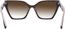 Cat Eye Brown With Tortoise Temple Bunny w/ Gradient Progressive No-Line Reading Sunglasses View #4