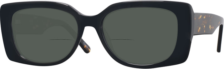 Unique Black With Tortoise Temple Jayne Bifocal Reading Sunglasses View #1