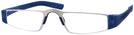 Rectangle Blue/Gunmetal Porsche 8801 Single Vision Half Frame View #1