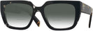 Square,Oversized Havana Black Transparent Prada A03V L w/ Gradient Bifocal Reading Sunglasses View #1