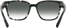 Square HAVANA BLACK/TRANSPARENT Prada A09V w/ Gradient Bifocal Reading Sunglasses View #4