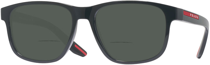 Rectangle Black Prada Sport 06YS L Bifocal Reading Sunglasses View #1