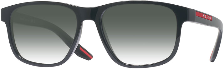 Rectangle Black Prada Sport 06YS L w/ Gradient Progressive No-Line Reading Sunglasses View #1