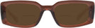 Rectangle Transparent Brown Ray-Ban 4395 Bifocal Reading Sunglasses View #2