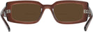 Rectangle Transparent Brown Ray-Ban 4395 Bifocal Reading Sunglasses View #4