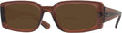 Rectangle Transparent Brown Ray-Ban 4395 Bifocal Reading Sunglasses View #1