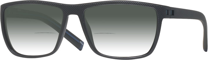 Rectangle Black With Blue Aero w/ Gradient Bifocal Reading Sunglasses View #1