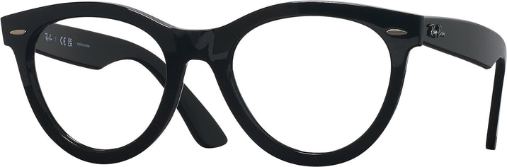 Round Black Ray-Ban 2241V Computer Style Progressive View #1