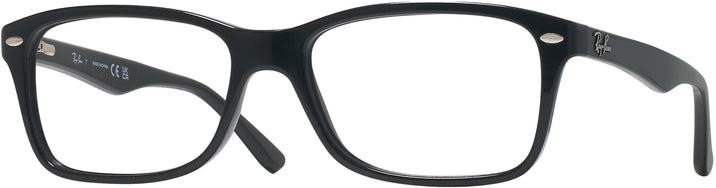 Rectangle Shiny Black Ray-Ban 5228XL Computer Style Progressive View #1