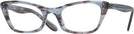 Cat Eye Striped Blue Ray-Ban 5499 Single Vision Half Frame View #1