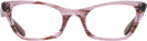 Cat Eye Striped Pink Ray-Ban 5499 Single Vision Half Frame View #2