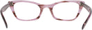 Cat Eye Striped Pink Ray-Ban 5499 Single Vision Half Frame View #4