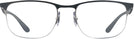 Rectangle BLACK ON SILVER Ray-Ban 6513 Single Vision Full Frame View #2