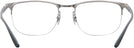 Rectangle BLACK ON SILVER Ray-Ban 6513 Single Vision Full Frame View #4