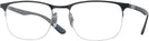 Rectangle BLACK ON SILVER Ray-Ban 6513 Single Vision Full Frame View #1