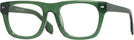 Square Transparent Green Seattle Eyeworks 1001 Computer Style Progressive View #1