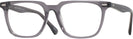 Square Transparent Grey Seattle Eyeworks 1002 Single Vision Full Frame View #1